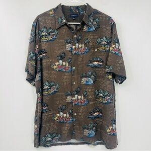 1990's Croft & Barrow Mens Rayon Hawaiian Shirt Mens Size Large